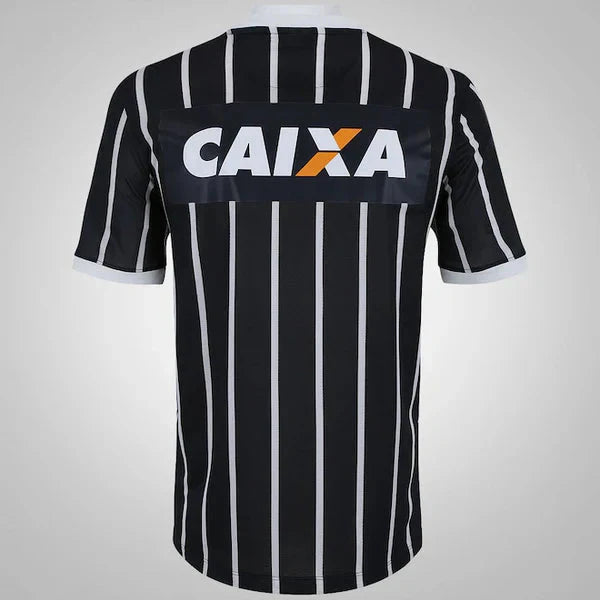 Jersey Retrô Corinthians Away 2013 Preta/Branca Men's