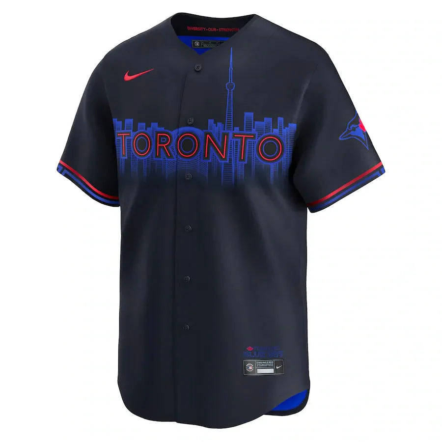 Jersey MLB Toronto Blue Jays City Connect Torcedor Masculina Azul Marinho