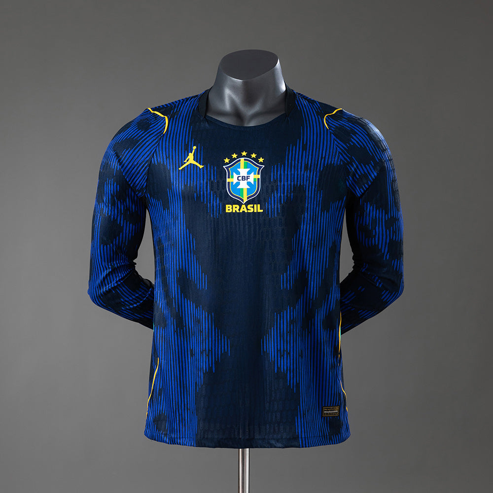 Brazil 2026 Away Player Version Long-Sleeve Jersey [Slim Fit]