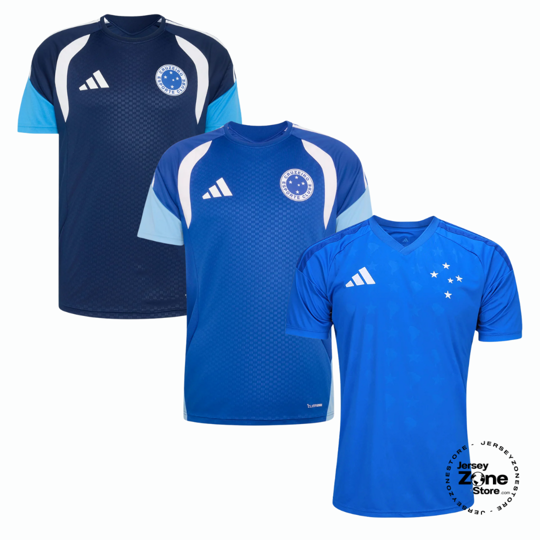 Combo 3 Jerseys Cruzeiro Training e Home 2026/27 - Kit 3 - Fan Version