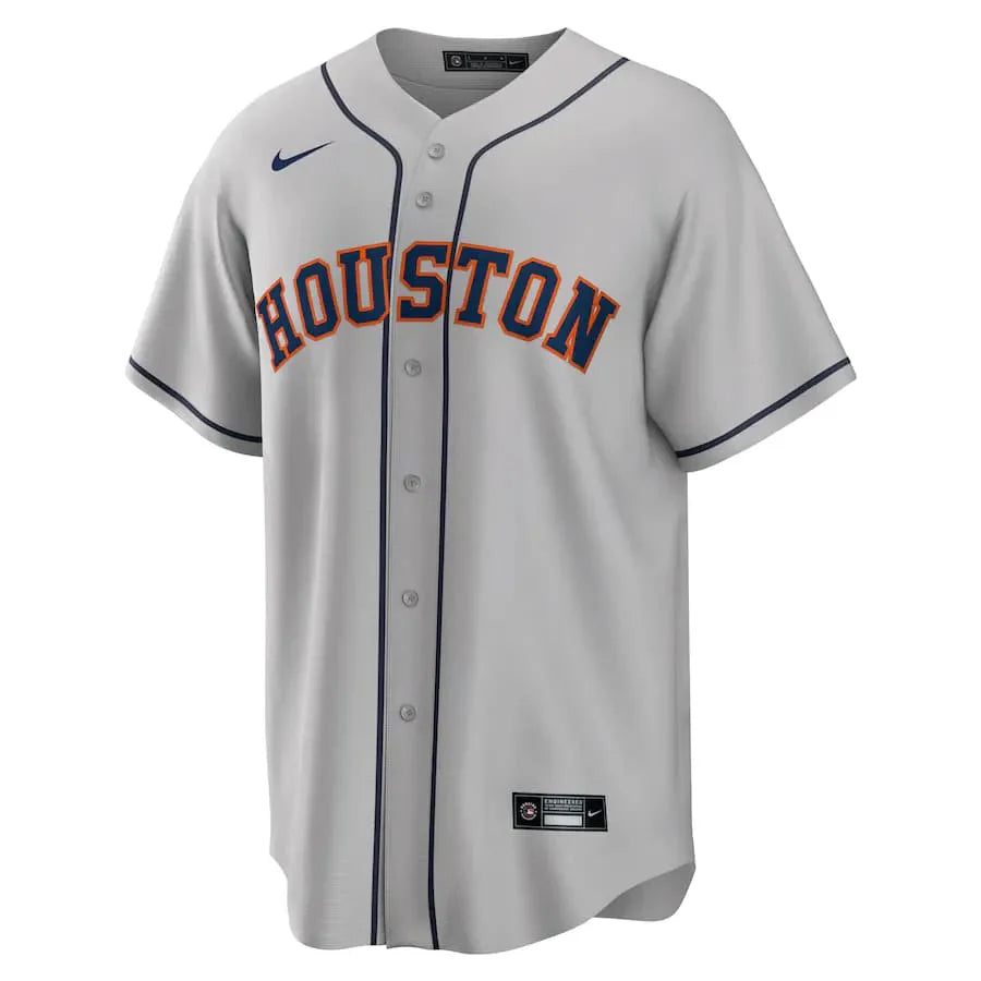Jersey MLB Houston Astros II Torcedor Masculina Cinza