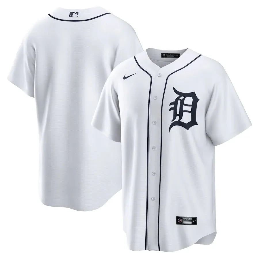 Jersey MLB Detroit Tigers White Home Torcedor Masculina Branca