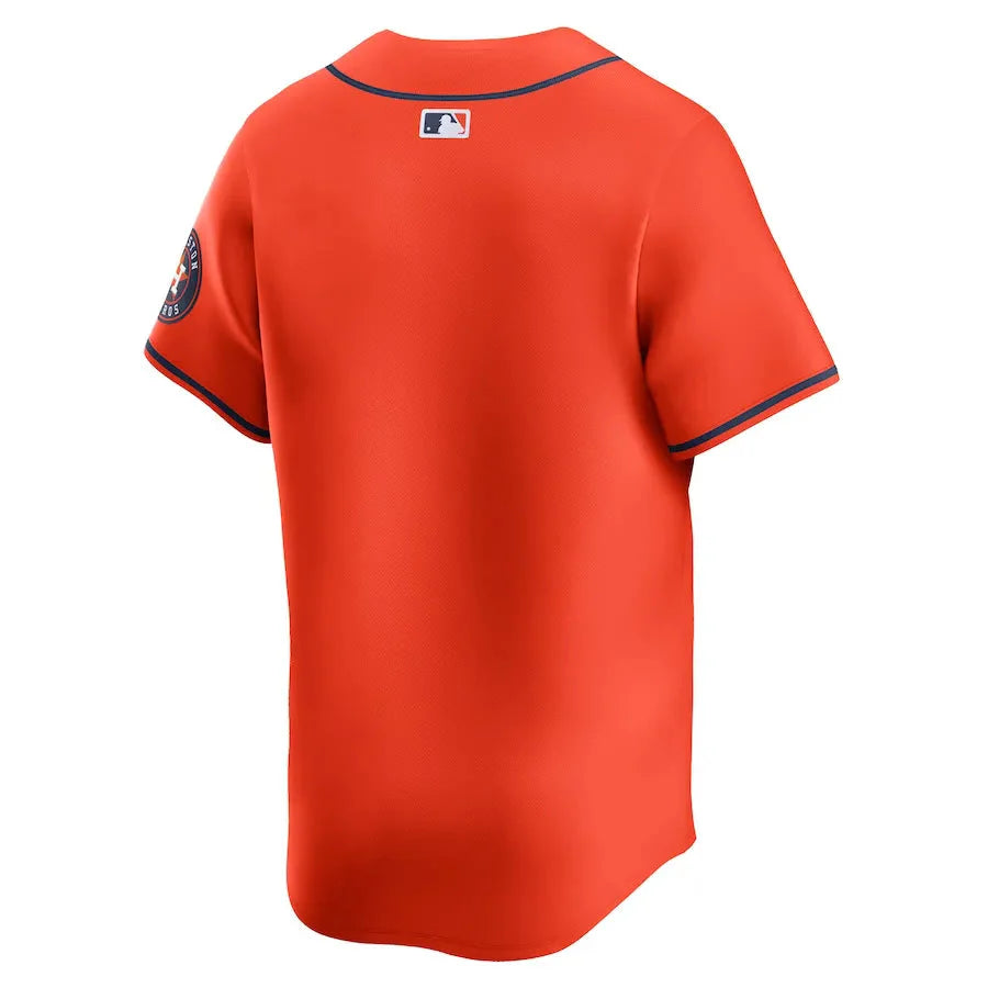 Jersey MLB Houston Astros Orange Alternate Limited Masculina Laranja