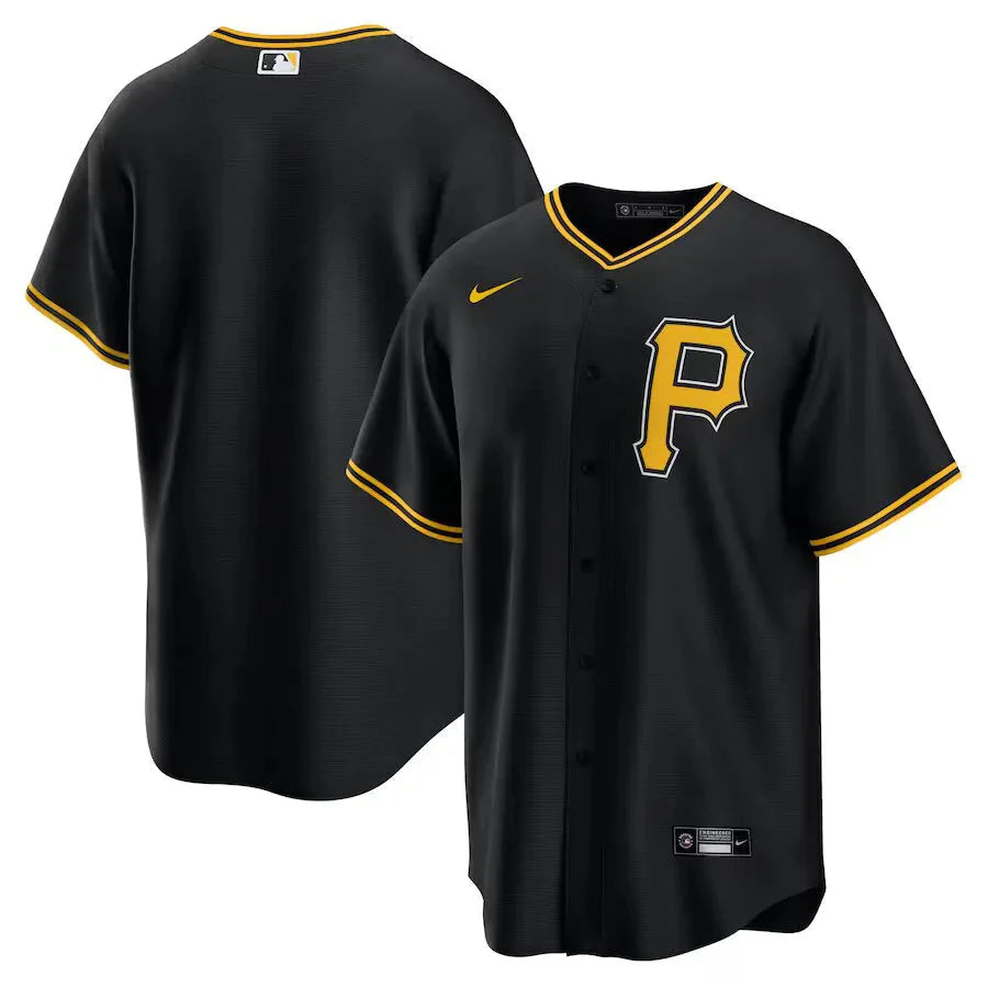 Jersey MLB Pittsburgh Pirates Black Alternate Torcedor Masculina Preta